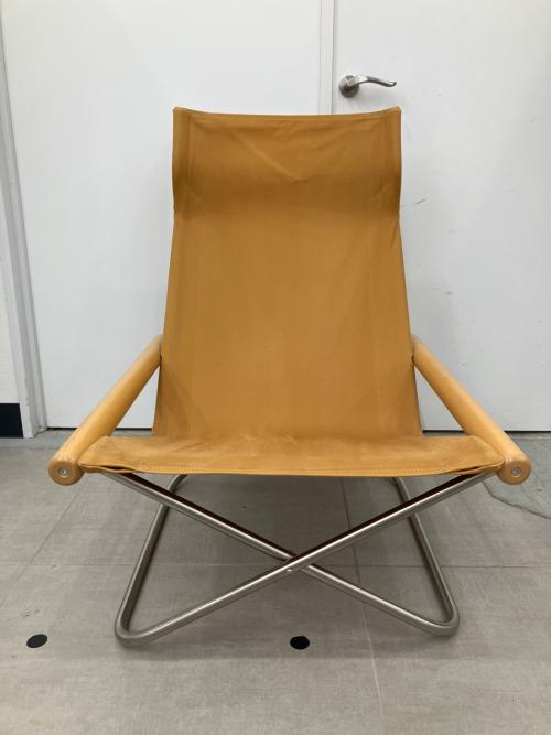 Nychair X (ニューチェア エックス) 折りたたみチェアー 紐欠品 キャメル×ナチュラル