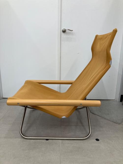 Nychair X (ニューチェア エックス) 折りたたみチェアー 紐欠品 キャメル×ナチュラル