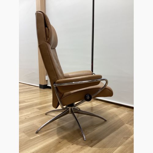 Ekornes (エコーネス) リクライニングチェアー ブラウン オットマン付 レザー ストレスレス メトロスター