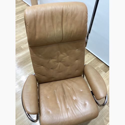 Ekornes (エコーネス) リクライニングチェアー ブラウン オットマン付 レザー ストレスレス メトロスター