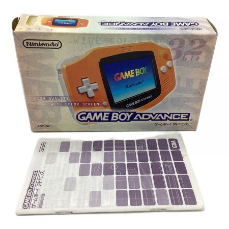 Nintendo (ニンテンドー) GAMEBOY ADVANCE（ゲームボーイアドバンス）オレンジ AGB-001 動作確認済み -