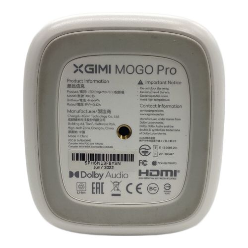 XGINI　モバイルプロジェクター  MOGO PRO