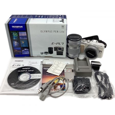 【動作確認済み・ガイドブック付】OLYMPUS E-PL7 ミラーレス一眼 OLYMPUS ミラーレス一眼カメラ E-PL7 EZダブルズームキット