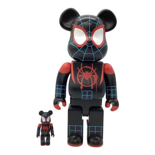 BEAR BRICK (ベアブリック) フィギュア 100％&400％ 関節稼働確認済  開封品  @ Π MEDICOM TOY SPIDER-MAN マイルズ・モラレス