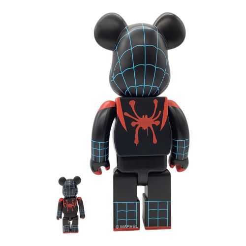 BEAR BRICK (ベアブリック) フィギュア 100％&400％ 関節稼働確認済  開封品  @ Π MEDICOM TOY SPIDER-MAN マイルズ・モラレス