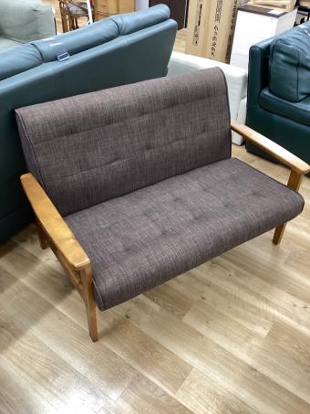 B-COMPANY (ビーカンパニー) 2人掛けソファー ブラウン×ナチュラル