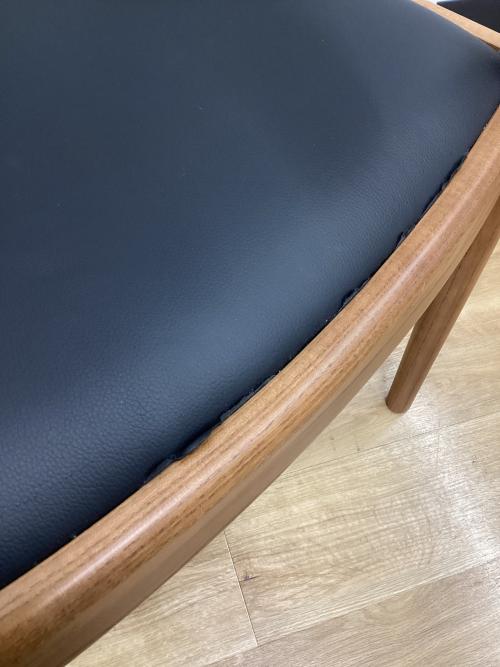 ダイニングチェアー ブラウン×ブラック ウォールナット