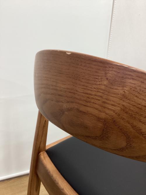 ダイニングチェアー ブラウン×ブラック ウォールナット