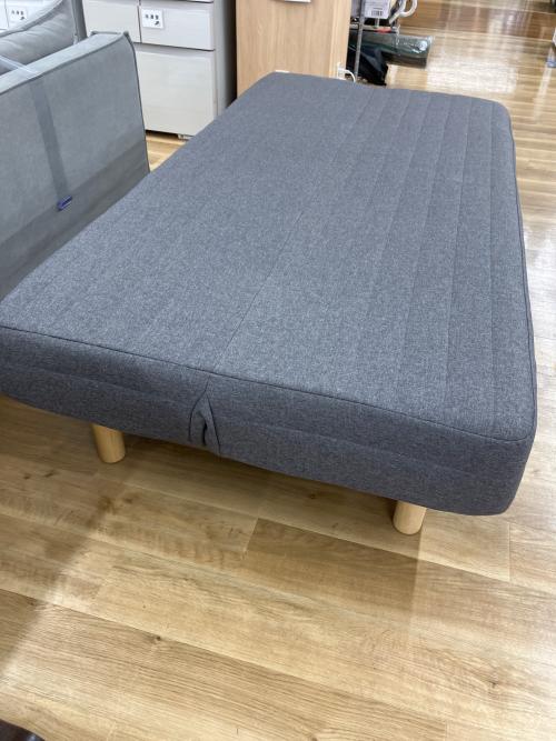 無印良品 (ムジルシリョウヒン) リクライニングソファーベッド グレー 3人掛け ファブリック
