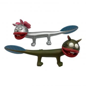 アートストーム　ソフビフィギュア 天才バカボン うなぎ犬 ソフビフィギュア 金銀セット 25cm