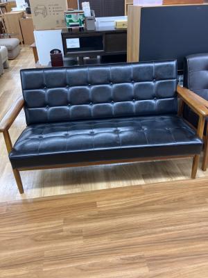 カリモク60 (カリモクロクマル) 2人掛けソファー スタンダードブラック 47 合皮 Kチェア