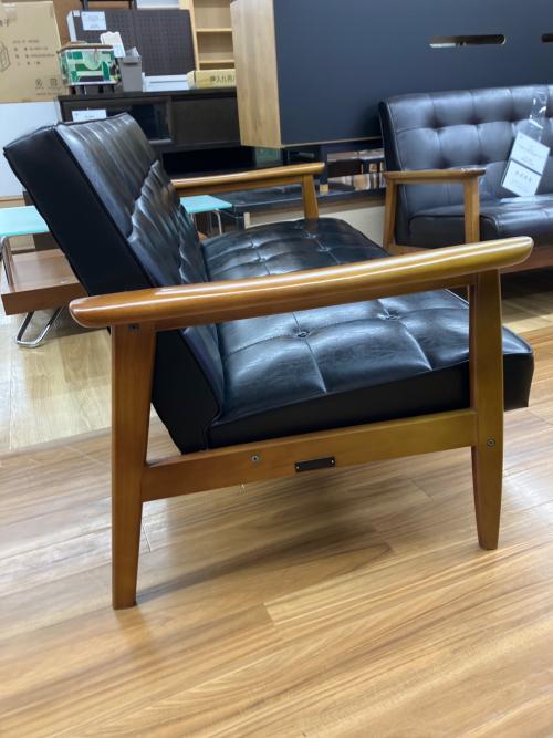 カリモク60 (カリモクロクマル) 2人掛けソファー スタンダードブラック 47 合皮 Kチェア