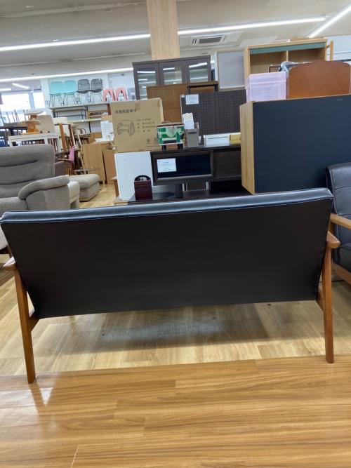 カリモク60 (カリモクロクマル) 2人掛けソファー スタンダードブラック 47 合皮 Kチェア