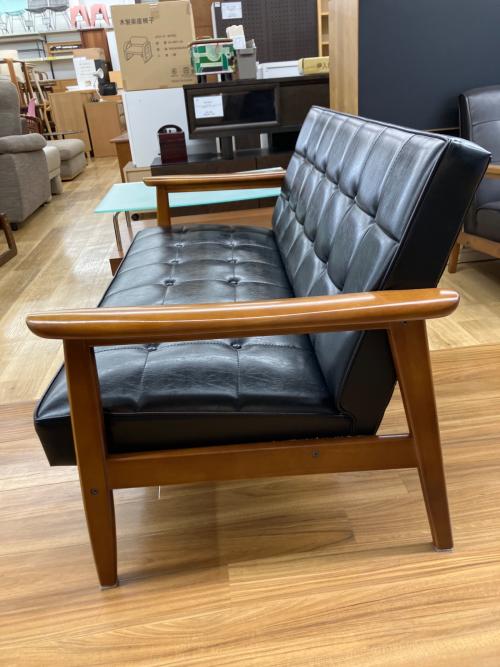 カリモク60 2人掛けソファ（黒・レザー） 美品 カリモク60 2人掛けソファ 2シーター ブラック 黒 Amazon