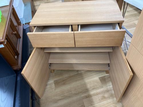 無印良品 (ムジルシリョウヒン) キャビネット ナチュラル 15 2枚扉 引出付き タモ材