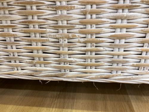 kayu style 2人掛けソファー 2人掛け ファブリック×ラタン Newポイントサーファソファ ホワイトウォッシュ 2シーターソファ