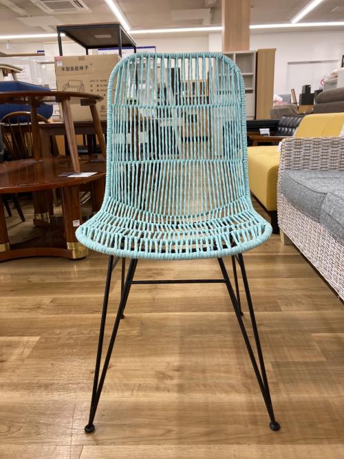 KAYU STYLE ベランダチェア ブルー 1人掛け ラタン