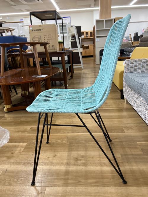 KAYU STYLE ベランダチェア ブルー 1人掛け ラタン