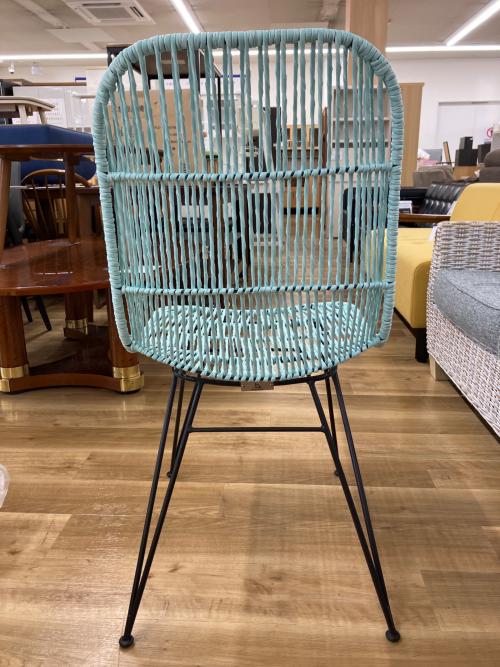 KAYU STYLE ベランダチェア ブルー 1人掛け ラタン