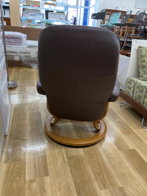 Ekornes (エコーネス) ストレスレスチェア ブラウン ノルウェー製 1人掛け オットマン付 レザー