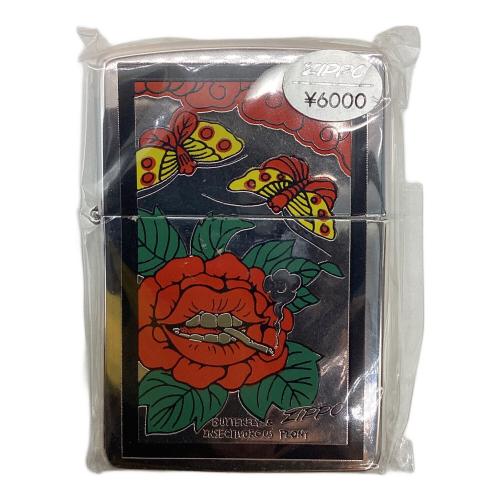 ZIPPO (ジッポ) オイルライター 蝶と食虫 牡丹 1994年