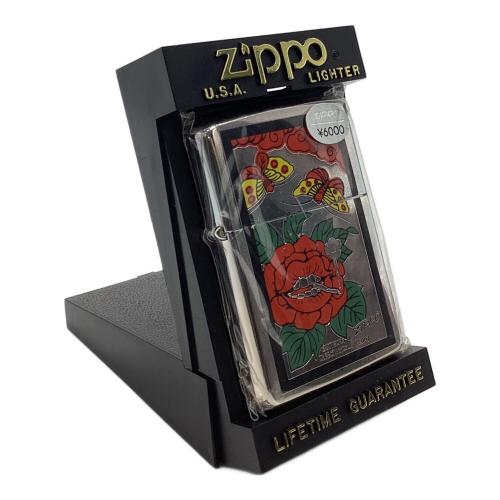 ZIPPO (ジッポ) オイルライター 蝶と食虫 牡丹 1994年