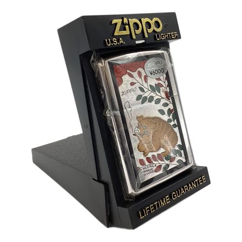 ZIPPO (ジッポ) オイルライター 猪鹿蝶 トリックアート 1994年