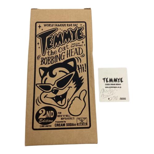 CREAM SODA (クリームソーダ) フィギュア 2ND EDITION ブラック TEMMYE ボビングヘッド