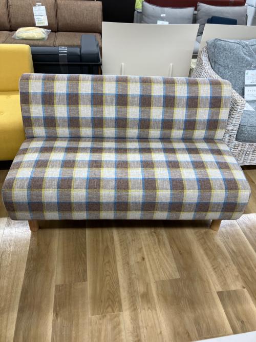 ナフコ 2人掛けソファー ブラウン 85 ファブリック ライム