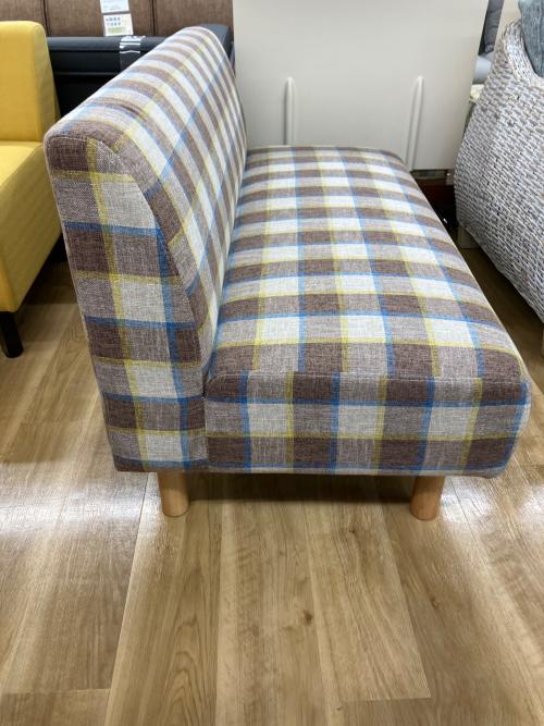 ナフコ 2人掛けソファー ブラウン 85 ファブリック ライム