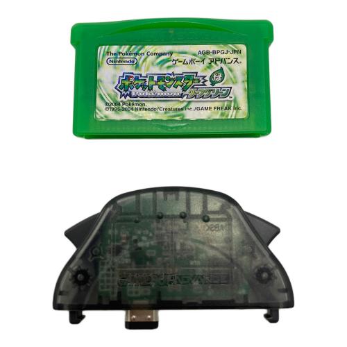 Nintendo (ニンテンドー) ゲームボーイアドバンス用ソフト ポケットモンスター リーフグリーン CERO A (全年齢対象)　GBAソフト ワイヤレスアダプタ同梱　