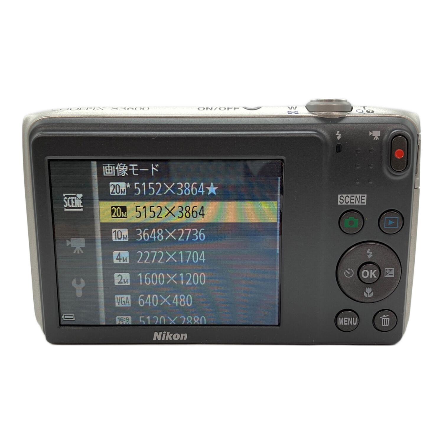 Nikon (ニコン) コンパクトデジタルカメラ COOLPIX S3600｜トレファク