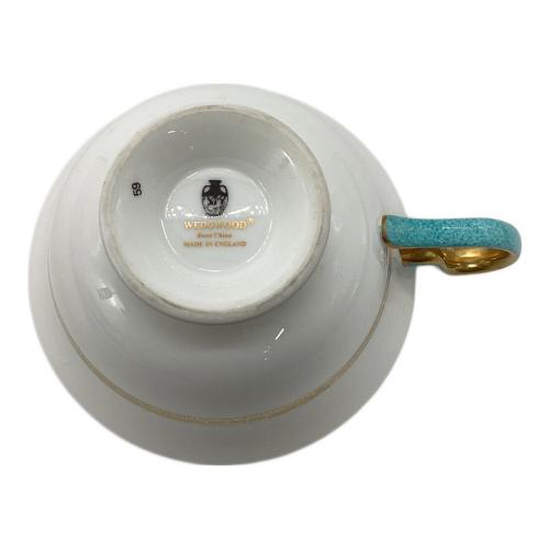 Wedgwood (ウェッジウッド) カップ&ソーサー 黒壺 ユーランダー・パウダーターコイズブルー