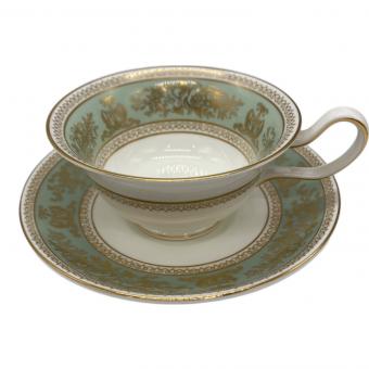 Wedgwood (ウェッジウッド) カップ&ソーサー ※金彩小ハガレ有 コロンビア・セージグリーン