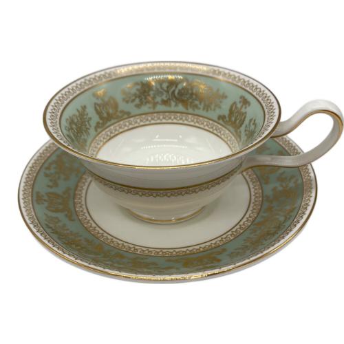 Wedgwood (ウェッジウッド) カップ&ソーサー ※金彩小ハガレ有 コロンビア・セージグリーン