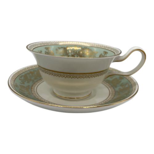 Wedgwood (ウェッジウッド) カップ&ソーサー ※金彩小ハガレ有 コロンビア・セージグリーン