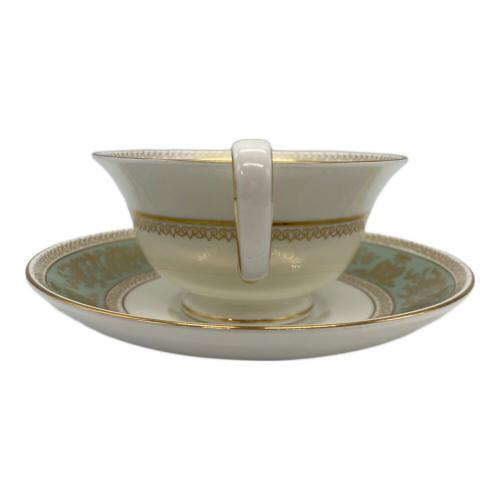 Wedgwood (ウェッジウッド) カップ&ソーサー ※金彩小ハガレ有 コロンビア・セージグリーン