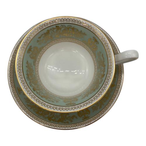 Wedgwood (ウェッジウッド) カップ&ソーサー ※金彩小ハガレ有 コロンビア・セージグリーン