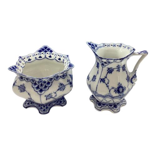 ROYAL COPENHAGEN (ロイヤル・コペンハーゲン) クリーマー＆シュガーポットセット ブルーフルーテッド・フルレース