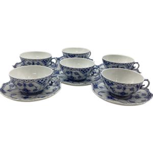 ROYAL COPENHAGEN (ロイヤル・コペンハーゲン) ティーカップ&ソーサー ブルーフルーテッド・フルレース