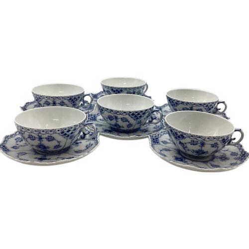ROYAL COPENHAGEN (ロイヤル・コペンハーゲン) ティーカップ&ソーサー ブルーフルーテッド・フルレース