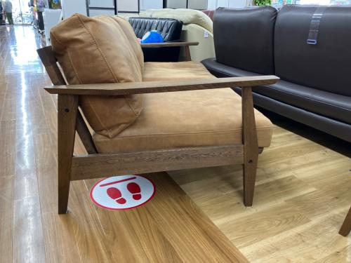 EASY LIFE (イージーライフ) 3人掛けソファー 2.5Pオーカー WF-2 オットマン付