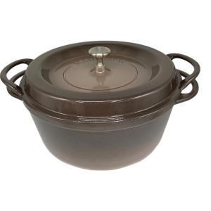 VERMICULAR (バーミキュラ) 両手鍋 ③ ブラウン OVEN POT ROUND #26