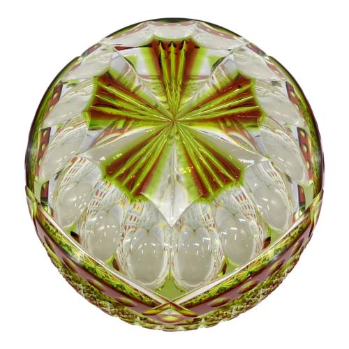 大場硝子 グラス 樽型2層被せカーテンコール 江戸切子