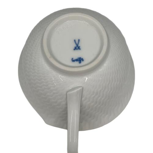 Meissen (マイセン) カップ&ソーサー ヨゴレ有 波の戯れホワイト
