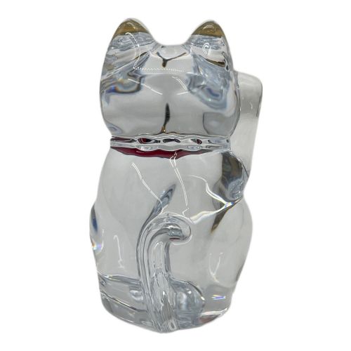 Baccarat (バカラ) ガラス細工 まねき猫 レッドオクトゴン