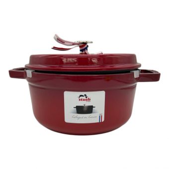 Staub (ストウブ) 両手鍋 22cm チェリー 1102206 ココット ラウンド