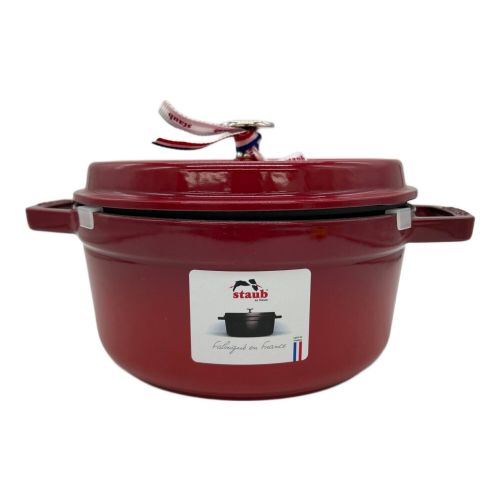 Staub (ストウブ) 両手鍋 22cm チェリー 1102206 ココット ラウンド