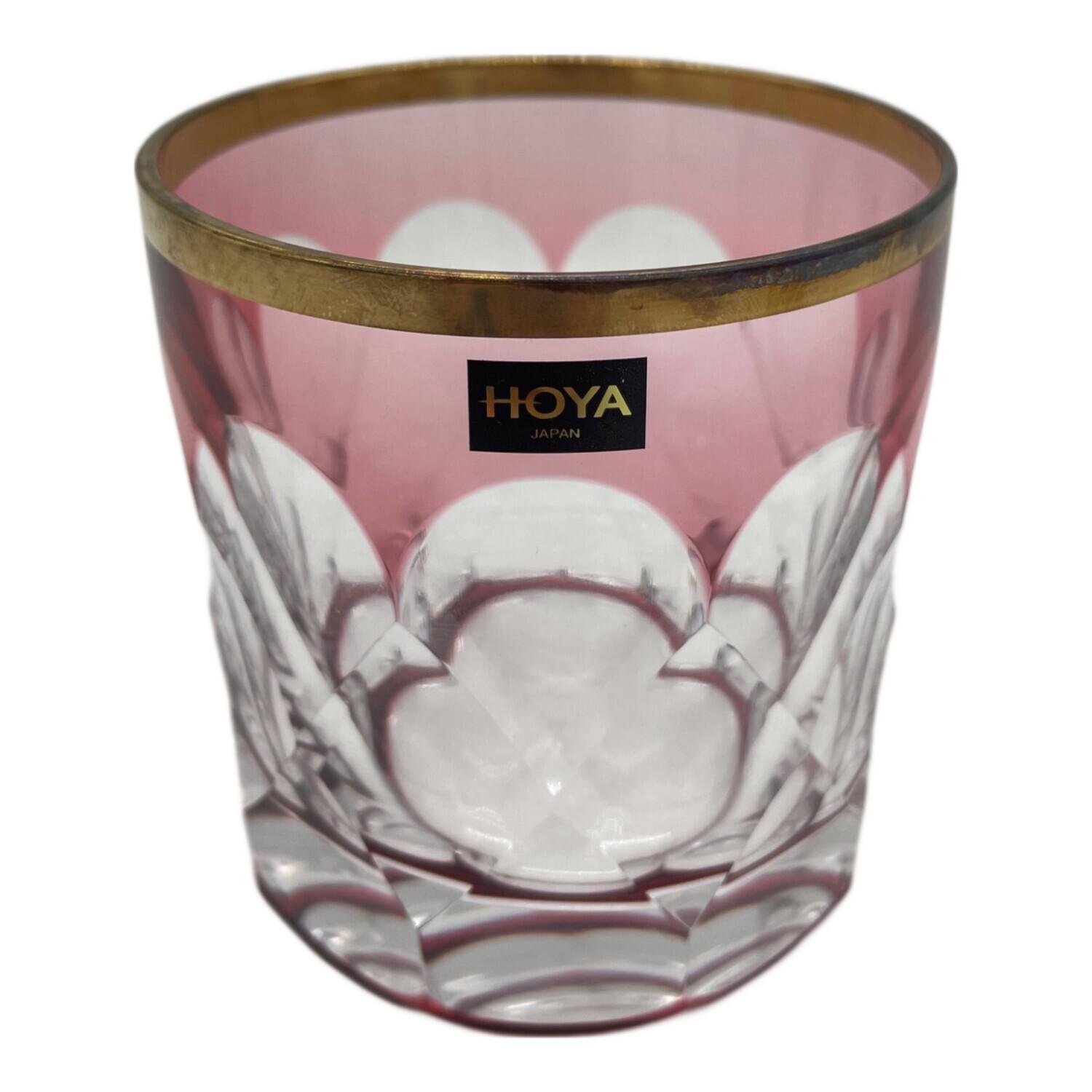 HOYA CRYSTAL (ホーヤクリスタル) 切子グラスセット 色被せ