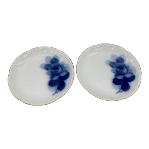 大倉陶園 (オオクラトウエン) 銘々皿 15cm 8211 ブルーローズ(8211) 2Pセット